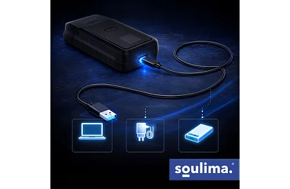 Holicí strojek na vousy s LED displejem - USB-C, 2 planžety, 2 břity, pouzdro