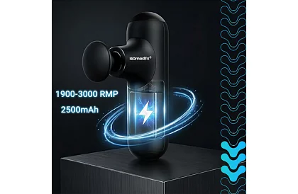 Kompaktní masážní pistole 5 režimů - Dobíjecí 2 x 2500 mAh