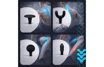 Kompaktní masážní pistole 5 režimů - Dobíjecí 2 x 2500 mAh