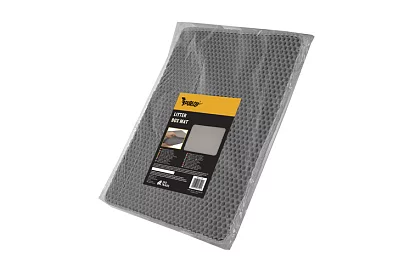 Podložka před kočičí toaletu zadržující nečistoty 75 x 55 cm - šedá