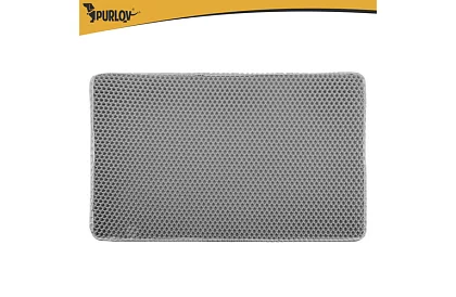 Podložka před kočičí toaletu zadržující nečistoty 75 x 55 cm - šedá