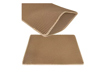 Podložka před kočičí toaletu zadržující nečistoty 75 x 55 cm – béžová