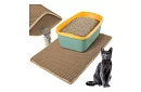 Podložka před kočičí toaletu zadržující nečistoty 75 x 55 cm – béžová