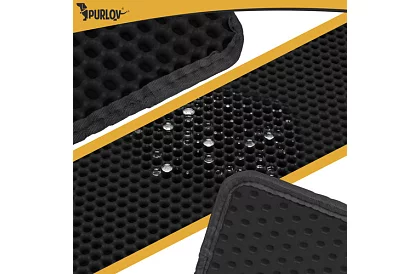 Podložka před kočičí toaletu zadržující nečistoty 75 x 55 cm - černá