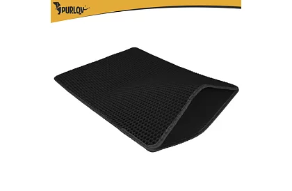 Podložka před kočičí toaletu zadržující nečistoty 75 x 55 cm - černá