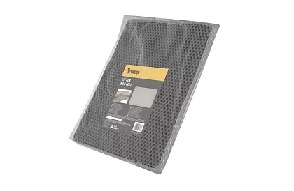 Podložka před kočičí toaletu zadržující nečistoty 60 x 45 cm – šedá