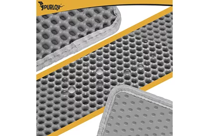 Podložka před kočičí toaletu zadržující nečistoty 60 x 45 cm – šedá