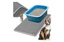 Podložka před kočičí toaletu zadržující nečistoty 60 x 45 cm – šedá