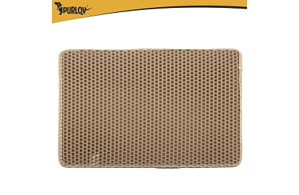 Podložka před kočičí toaletu zadržující nečistoty 60 x 45 cm – béžová