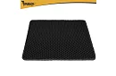 Podložka před kočičí toaletu zadržující nečistoty 60 x 45 cm – černá