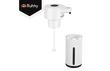 Bezdotykový automatický LCD dávkovač mýdla 420 ml - bílý