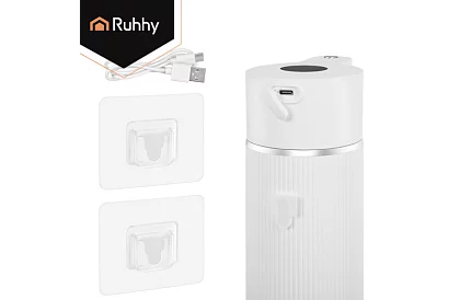 Bezdotykový automatický LCD dávkovač mýdla 420 ml - bílý