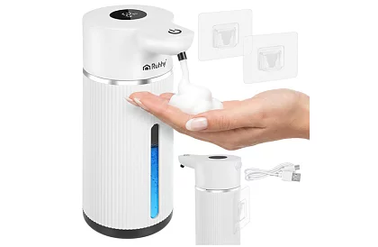 Bezdotykový automatický LCD dávkovač mýdla 420 ml - bílý