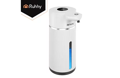 Bezdotykový automatický LCD dávkovač mýdla 420 ml - bílý