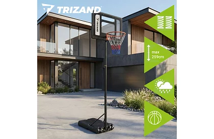 Basketbalový koš 150-259 cm + míč - nastavitelný, volně stojící