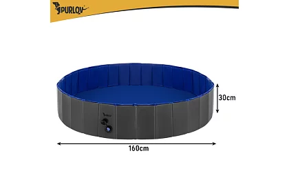 Skládací bazén pro psa 600 l - 160 x 30 cm