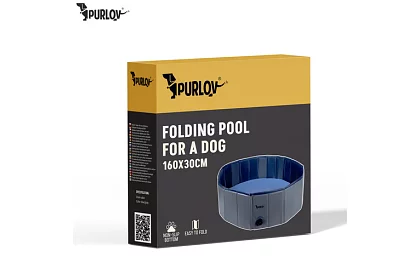 Skládací bazén pro psa 600 l - 160 x 30 cm