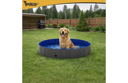 Skládací bazén pro psa 600 l - 160 x 30 cm