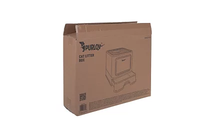 Uzavřená kočičí toaleta 50×36×38 cm se zásuvkou a lopatkou