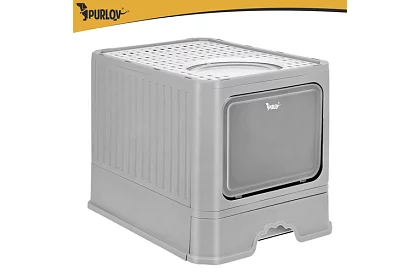 Uzavřená kočičí toaleta 50×36×38 cm se zásuvkou a lopatkou