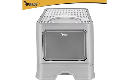 Uzavřená kočičí toaleta 50×36×38 cm se zásuvkou a lopatkou