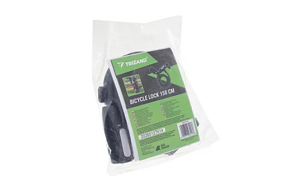 Ocelový zámek na kolo 150 cm, 12 mm silné lano