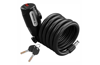 Ocelový zámek na kolo 150 cm, 12 mm silné lano