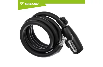 Ocelový zámek na kolo 150 cm, 12 mm silné lano