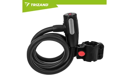 Ocelový zámek na kolo 150 cm, 12 mm silné lano