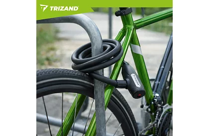 Ocelový zámek na kolo 150 cm, 12 mm silné lano