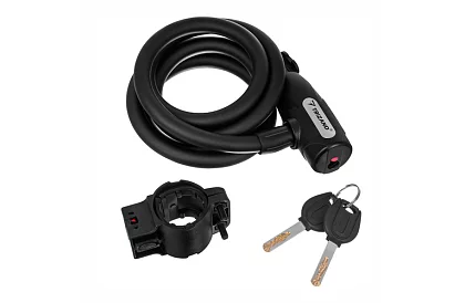 Ocelový zámek na kolo 150 cm, 12 mm silné lano