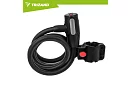 Ocelový zámek na kolo 150 cm, 12 mm silné lano