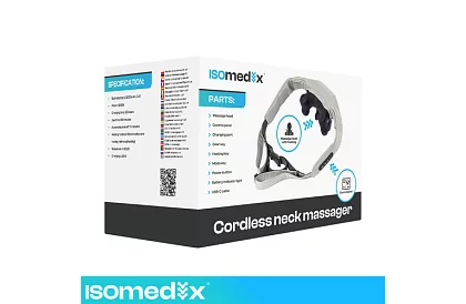 Bezdrátový masážní přístroj na krk s vyhříváním - Shiatsu 22,2 W