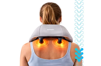 Bezdrátový masážní přístroj na krk s vyhříváním - Shiatsu 22,2 W