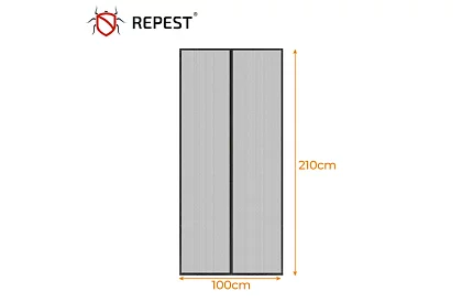 Magnetická sít do dveří 100 x 210 cm - černá moskytiéra na dveře