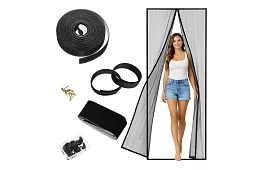 Magnetická sít do dveří 100 x 210 cm - černá moskytiéra na dveře