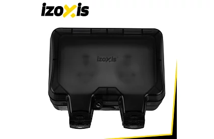 Vodotěsná venkovní dvojitá zásuvka s klapkou - IP66, 230V, 16A