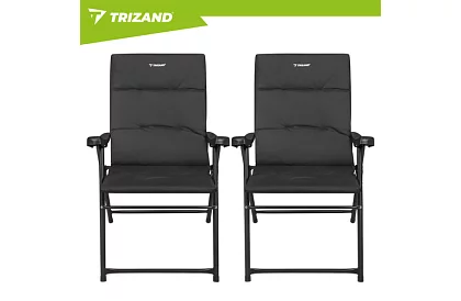 Skládací kempingové křeslo s područkami -  2 kusy