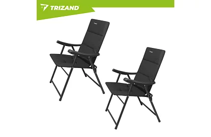 Skládací kempingové křeslo s područkami -  2 kusy