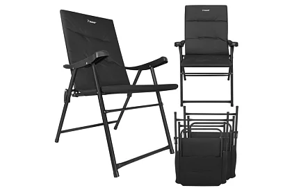 Skládací kempingové křeslo s područkami -  2 kusy