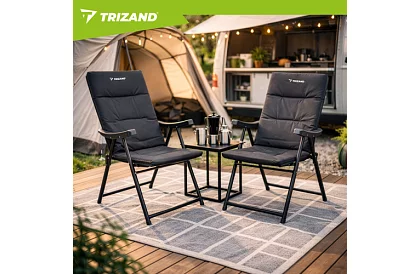 Skládací kempingové křeslo s područkami -  2 kusy