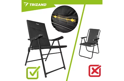 Skládací kempingové křeslo s područkami -  2 kusy