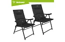 Skládací kempingové křeslo s područkami -  2 kusy