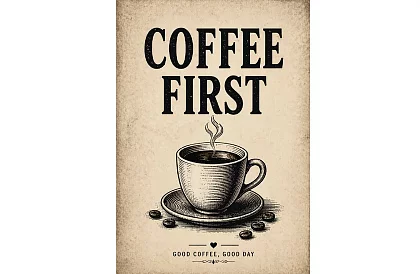 Coffee First – obraz - Káva na prvním místě 01