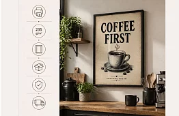 Coffee First – obraz - Káva na prvním místě 01