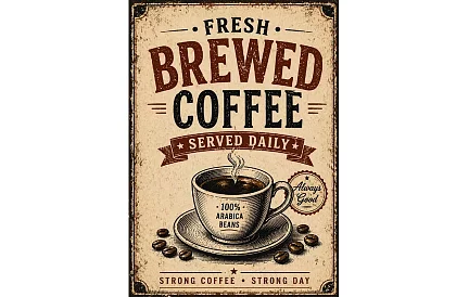 Fresh coffee - obraz - Čerstvá káva každý den 08