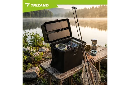 Rybářský box 2 v 1 – 38 × 34 × 21 cm organizér a židlička