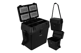 Rybářský box 2 v 1 – 38 × 34 × 21 cm organizér a židlička