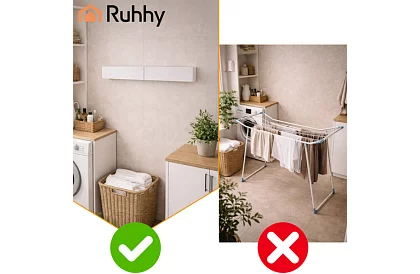 Nástěnný skládací sušák prádla 80 cm