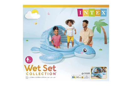 Nafukovací bazén se stříškou 218 × 206 × 97 cm Turtle Cove Playland, I48677NP